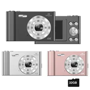 4K Digital Camera, Ultra HD Kids Camera, 48MP Autofocus, 16X Digital Zoom Anti Shake, Built-in Battery, Compact Portable Small Point Shoot Camera with 32GB Card - Perfect Cameras for Photography for Teens, Girls, and Boys