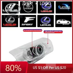 2PCS HD Car Door Welcome Shadow Projector Light Fit Lexus F SPORT ES RX NX LS UX LM LX GX LC RZ IS CT GS, Auto lamp switches on once car door opens, plug and play direct replacement with no destructive wiring, premium auto interior styling accessory to up
