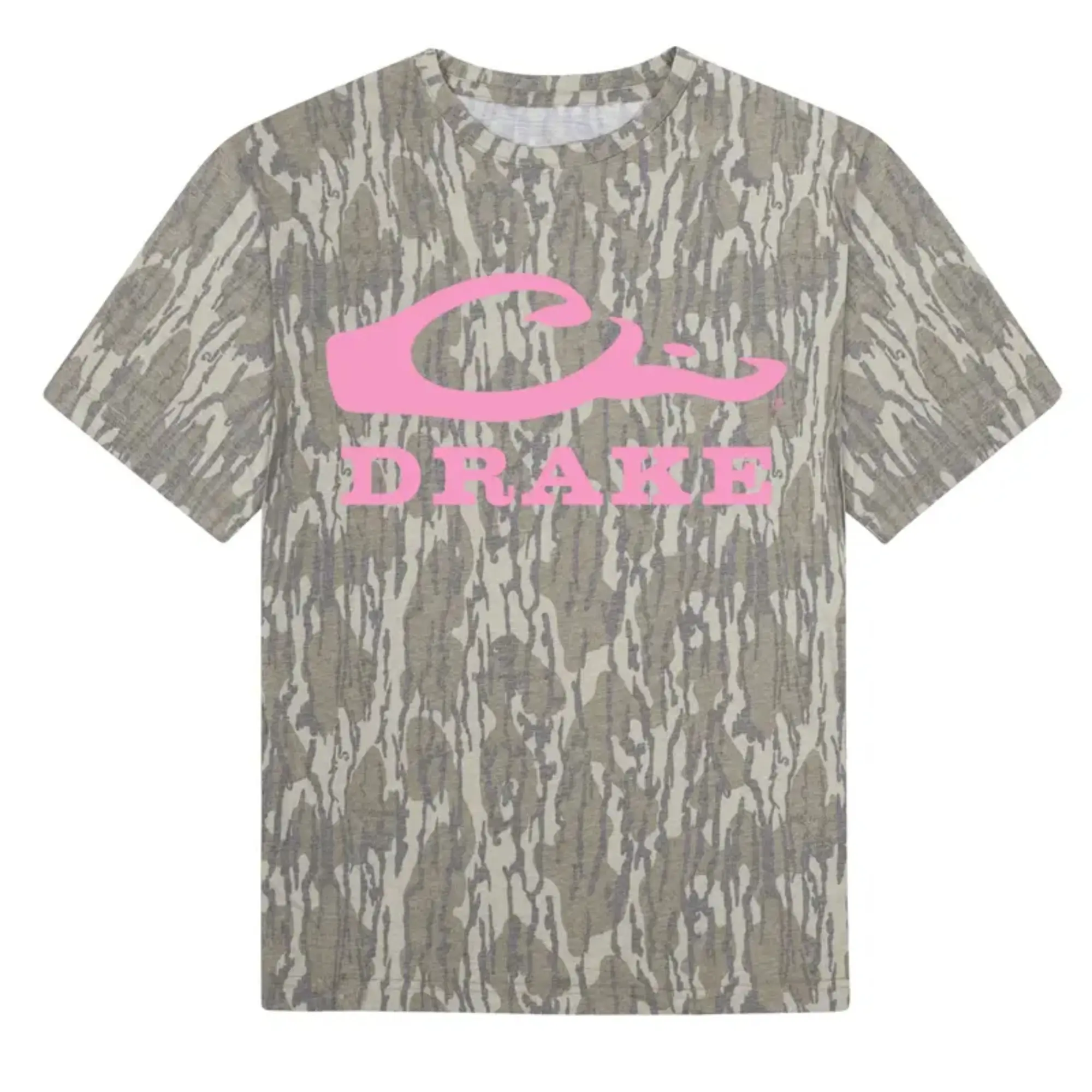 Pink Drake Original Bottomland Mossy Oak Camo T-Shirt – Deer Hunting Graphic Tee, Men’s Lightweight Outdoor 3D Camo Shirt, Cotton Casual Gift for Father’s Day