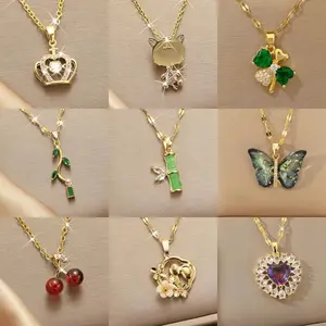 Collar de Acero Inoxidable de Lujo de Moda.