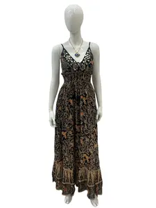 Anastasia Sleeveless Boho Maxi Dress
