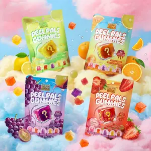 Peelable Animal Blind Box Double Layer Gummies | Real Fruit Juice Natural Gelatin Halal High VC 4 Flavors Individually Wrapped Chewy Snacks