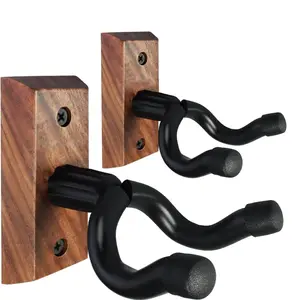 Guitar Wall Mount Holder, Universal Fit Guitar Hanger Hook with Secure Hold for Acoustic Classical Electric Guitars, Portable Ukulele Wall Rack Stand