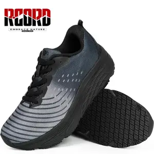 R CORD  Work Shoes Waterproof Slip Resistant Kitchen Shoes Women, Food Service & Nurse Shoes for Women, Oil Resistant Chef Shoes, Anti Slip Oil Resistant Nurse Shoes Comfortable Walking Shoes for Restaurant Workers Casual Sneakers Trainer Sneaker Black Ou