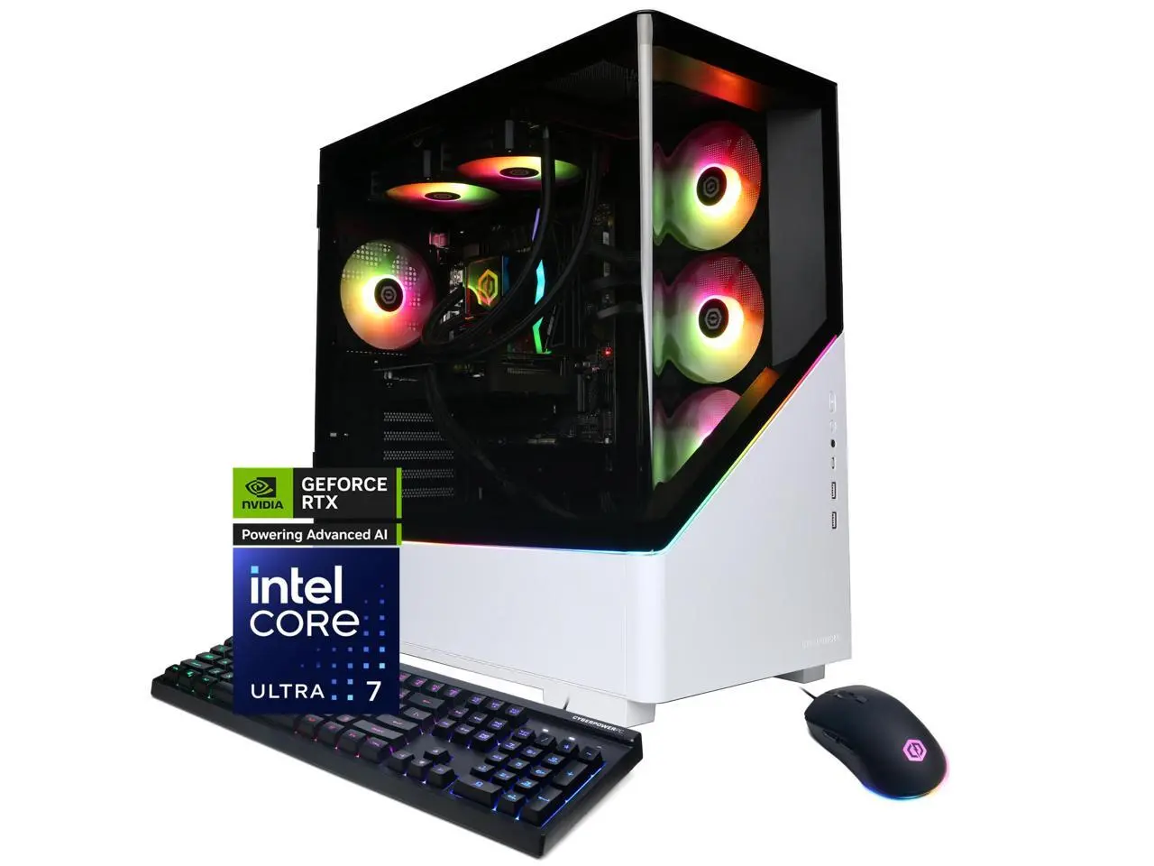 CyberPowerPC Gamer Supreme Liquid Cool GXL70680 - Intel Core Ultra 7 265F 2.4GHz CPU, 16GB DDR5, NVIDIA GeForce RTX 5060 8GB, 2TB PCIe 4.0 NVMe SSD & Win 11 Home