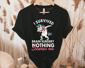 I Survived Brain Surgery Tee Cute Brain Surgery Survivor Chiari Malformation Intracranial Hypertension Brain Cancer Hydrocephalus WChiarMalfo