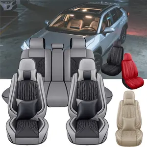 For Toyota RAV4 2006-2011 2012 2013 2014 2015 2016 2017 2018 2019 2020 2021 2022 2023 2024 2025 2026 Car 5 Seat Cover Luxurious Leather, 3D Printing Technology Designed, Water Resistant Breathable Seat Covers Protector Cushion Pad Mat Full Set Waterproof
