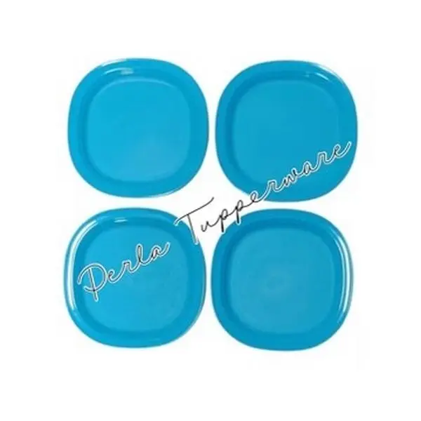 Traditional Microwavable Blue Plates, 4-Piece Set for Kitchen Tableware Use, Four-Pieces Traditional Microwavable Blue Plates, 4-Piece Set for Kitchen Tableware Use, Four-Pieces