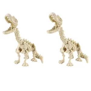 PowerTRC 3D Printed - 2PCS Prehistoric Collectible Dinosaur 3D Figurine Desk Decoration for Teens and Adults, Made in USA