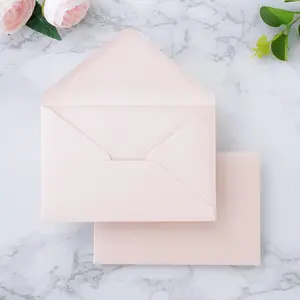 50 Pack A4 Envelopes, 4.25x6.12'' Shiny Blush  Envelope  for Christmas  Envelopes, Wedding Details Cards, Thank You Cards and any 4x6" Inner Sheets