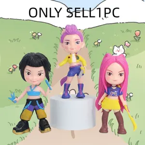 Q Version Cute Cool Combat Style Battle Girl Figure Set, Anime Cartoon Collectible Dolls, Desktop Decoration, Blind Box Toys, Girls' Gift