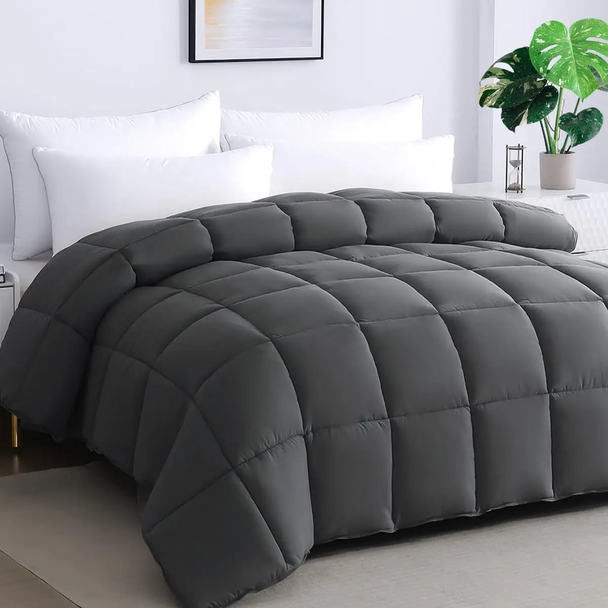 Soft Oversized King Comforter -Extra Large Lightweight Down Alternative Comforter Duvet Insert for All Season-Fluffy Breathable Microfiber Comforter