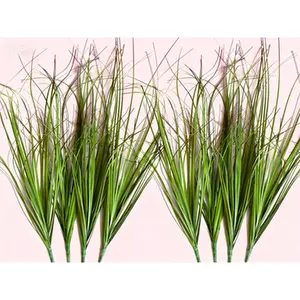 8PCS Faux Greenery Stems Tall Wheat Grass Shrubs for Outdoor Indoor Home Decor Artificial Plants Fake Grass for Modern Housewarming Gift