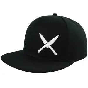 Black Chef Hat for Men Women, Cool Knives Chef Cooking Flat Bill Snapback Baseball Cap, Funny Chef Gift for Dad Baker Grilling Boys Birthday Christmas