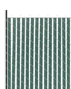 Chain Link Fence Privacy Slats Single-Wall For 4' High Fence Bottom Lock Green, Weather Resistant UV Stabilized Plastic Slats For Outdoor Yard Privacy, Easy Installation, Durable Low Maintenance Fence Upgrade