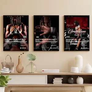 King Von Album Cover Poster Bundle Set of 3 - , Rapper Posters UNFRAMED