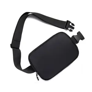 Everywhere Belt Bag for Men & Women – Black Fanny Pack Crossbody Waist Bag with Adjustable Strap, Lightweight Travel Bum Bag for Running, Workout, Outdoors | Great Father’s Day Gift
