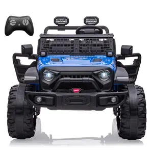 24V Kids Ride on 2 Seaters Electric Car with Remote Control, 2*120W Motors Battery Powered 20" Extra Large Seats+15.5" XL Wheels,LED Headlights, Front Storage, Bottle Holder, FM, Music for 3+ (Blue)