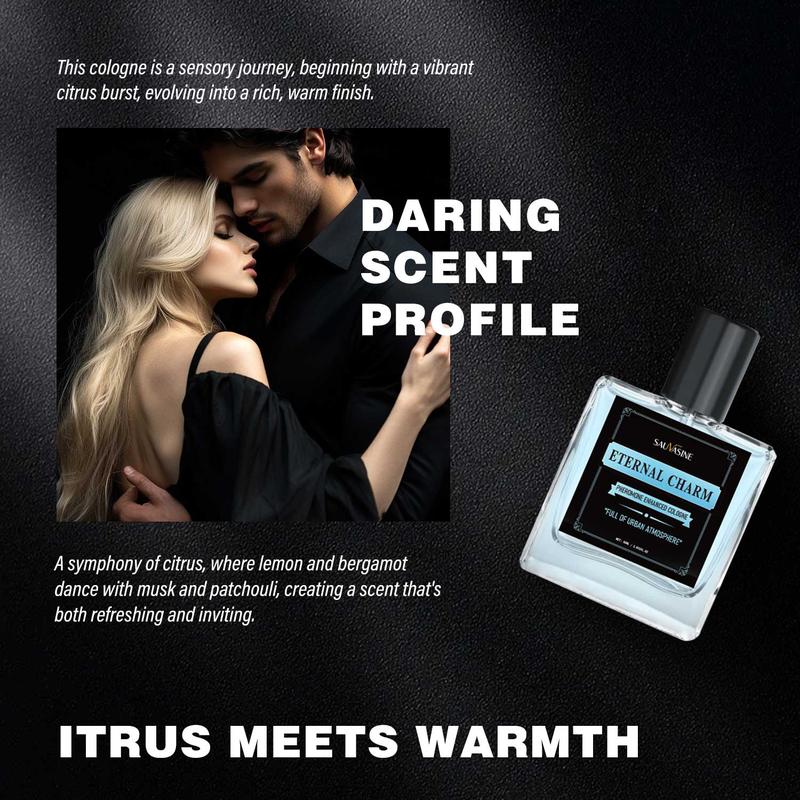 3.4 Fl oz SAUVASINE ETERNAL CHARM Cologne for Men, Pheromone Cologne for Men,Perfume Para Hombre, Men's Aftershave Scent with Elegant Blend Formula Invigorating Fragrances