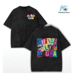 ICE OUT Anti ICE Magazine Letters Unisex Tshirts! |  100% Cotton Double-Sided Vintage Washed Chinga La Migra Graphic Tee # AbolishIce # IceOut # HumanRights # 100CottonTee # DoubleSidedTee # NoOneIsIllegal # TikTokMadeMeBuyIt # TikTokShop Casual Breathabl