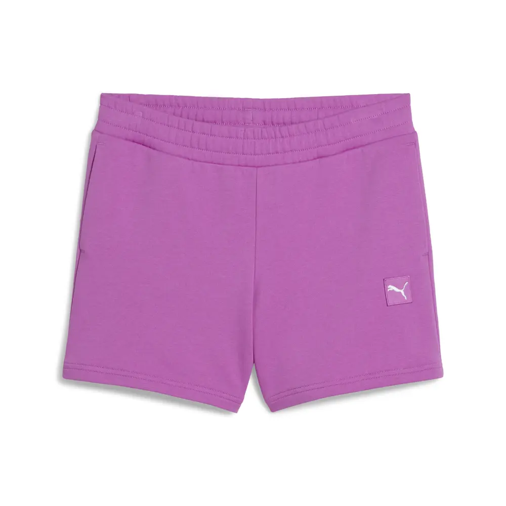 PUMA Womens Essential Elevated Mid-Rise 5 Inch Shorts Casual Bottoms Casual - Purple