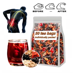 Kidney Tea Formula Ginseng Five Treasure Tea, Organic Kidney Cleanse Detox Tea, Natural Chinese Herbal Health Kidney Tea for Men & Women, Combat Power Up