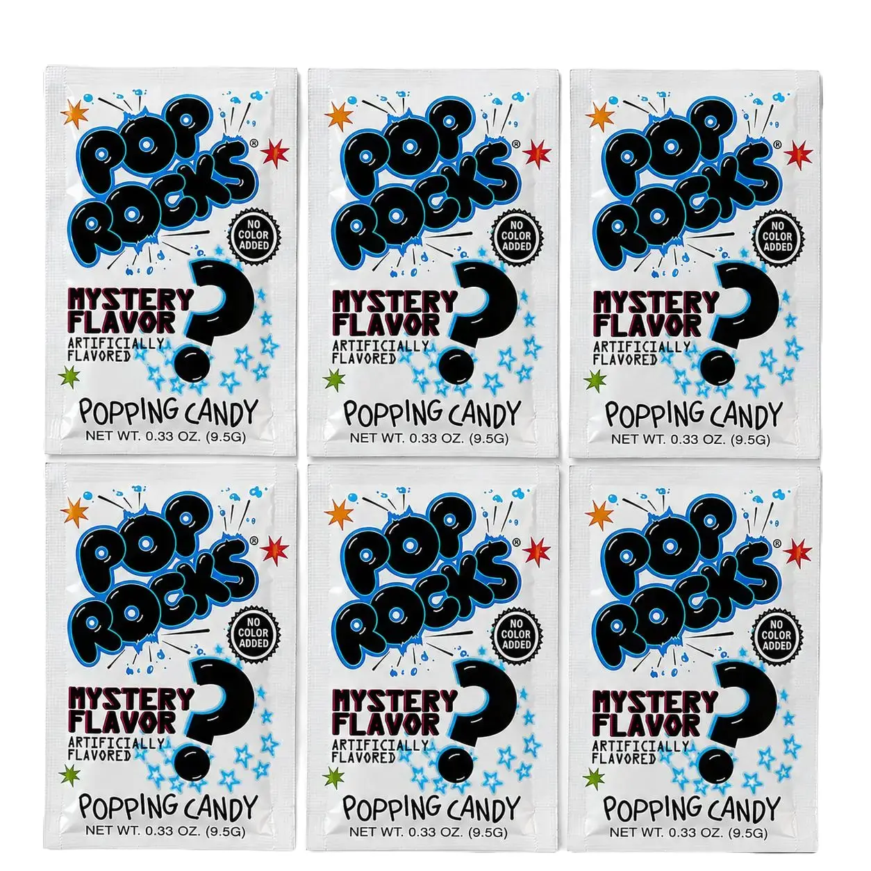 Pop Rocks Mystery Flavor (6 Pack) - Popping Candy - Newly Launched