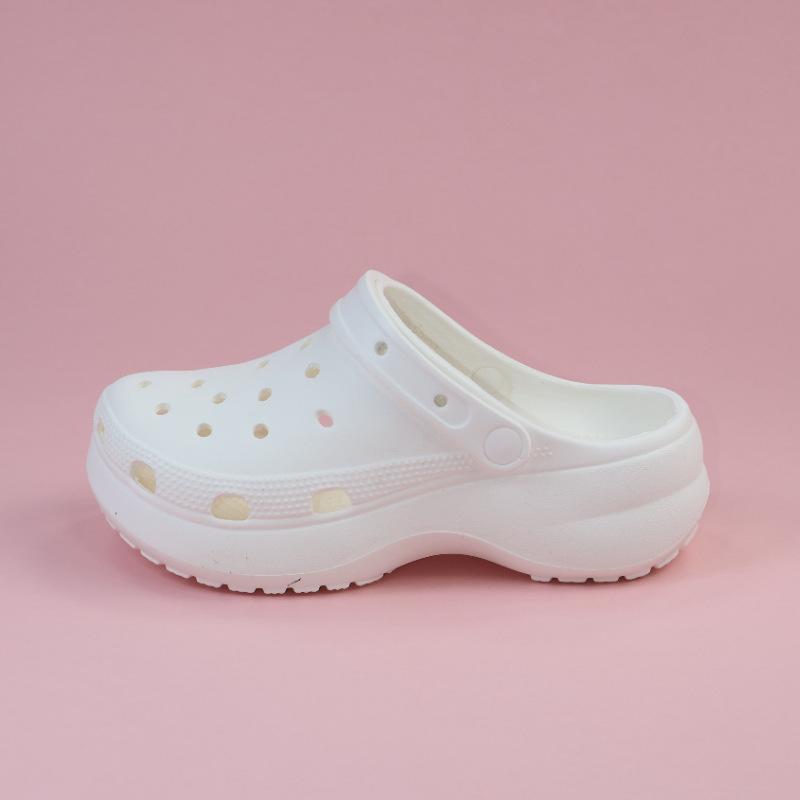 Women's Chunky Platform Hole Shoes - 4 Versatile Shades for Women, Ideal for All-Season Styling & DIY Charms