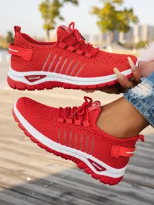 Women's Breathable Comfort Soft Sole Non-Slip Walking Shoes, Fashion Trendy Versatile Casual Sneakers for Daily Wear Mesh Breathable Shoes