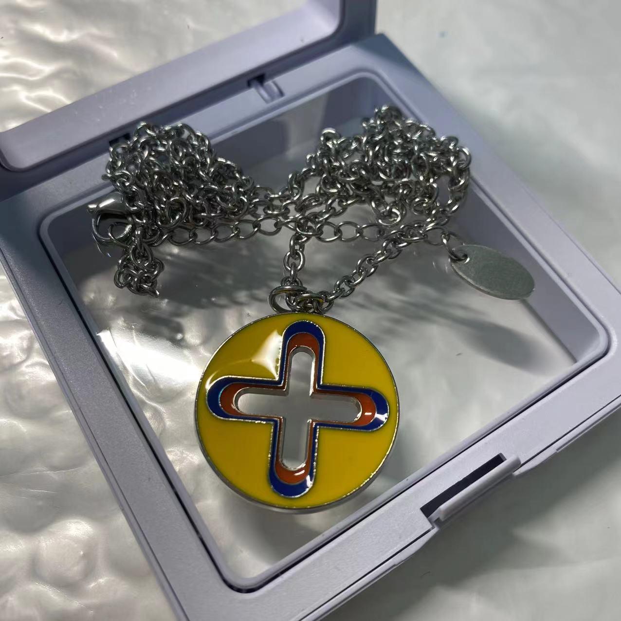 Fashion Four-corner Ball Pendant Necklace Personality Hip Hop Trend Niche Necklace Fine Jewelry Gifts for Men and Women