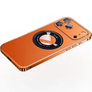 Matte Anti-Fingerprint Strong Protective Smartphone Case, Metal Magnetic Snap-On Elastic Buckle Anti-Drop Cellphone Accessory, Compatible with iPhone 17/16/15/14 Series, Wireless & Handheld Device Ready