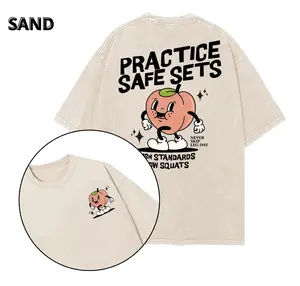 Practice Safe Sets Gym 2025 Shirt, Gym Shirt, Graphic Gym Shirt, Vintage Washed Tee Contton, Gym Shirt Women, For Men, Ful Size