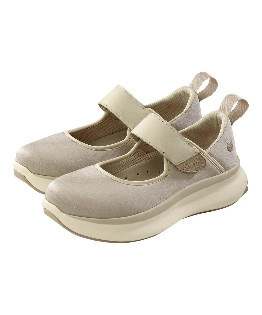 Women’s Easy-On Mary Jane Shoes - Adjustable Regular to Extra Wide Fit, Rubber Sole Walking Footwear for Seniors with Diabetes, Arthritis, Fabric Lining