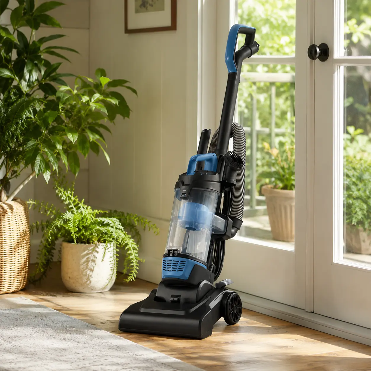 Lightweight Bagless Upright Vacuum Cleaner with Crevice Tool & Cleaning Brush