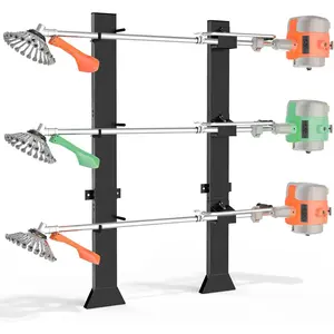 3 Place Weed Eater Rack for Trailer,Trimmer Racks for Open Trailers,Weedeater Rack Holder for Landscape Trailer Truck Lawn Equipment Accessories w/Lock