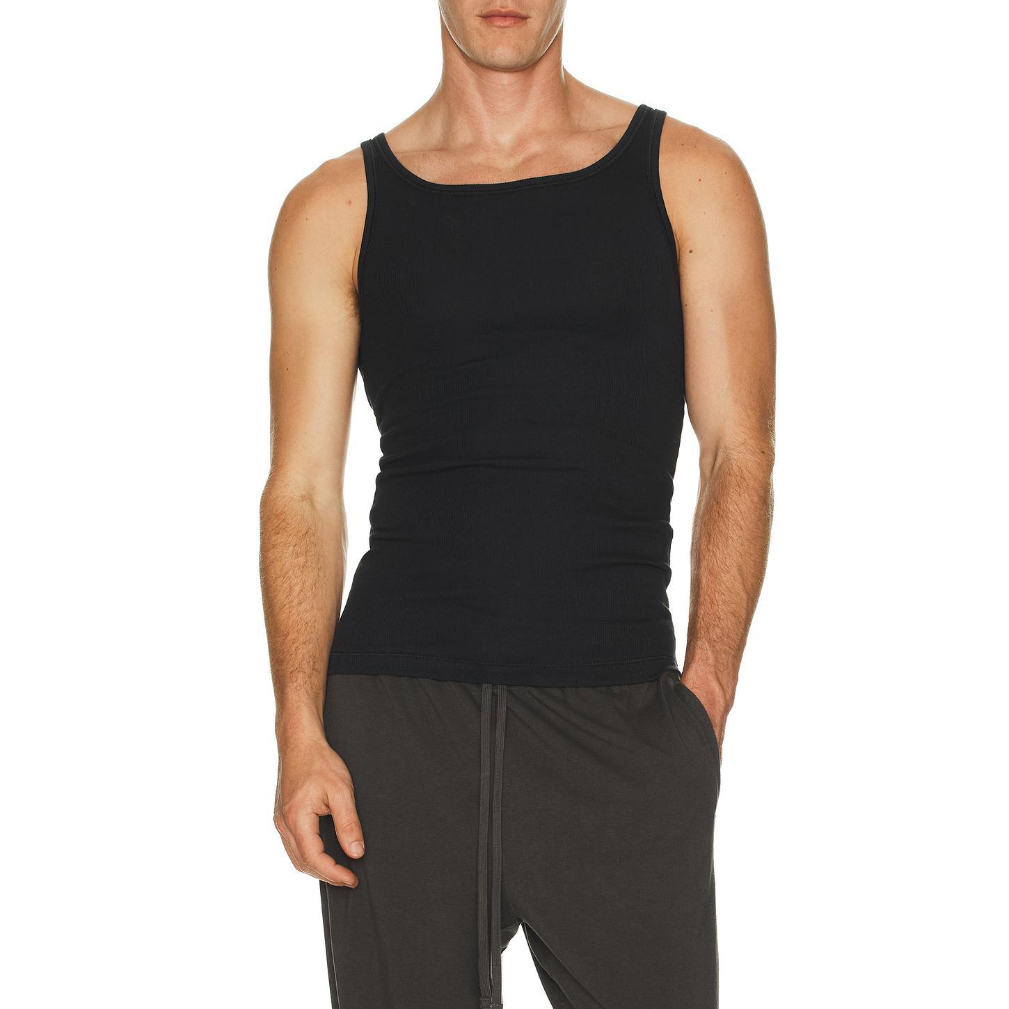 SKIMS Cotton Rib Tank 3-Pack in Onyx
