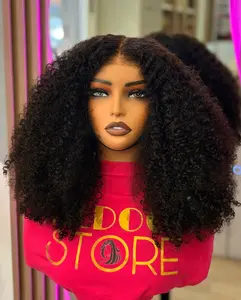 Glueless wear and go curly wig 5*5