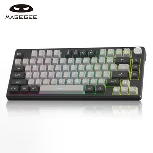 MageGee TS75 60% Ultra-Compact 75-Key Gaming Keyboard, RGB Lighting Backlit LEDs, IPX4 Water Resistant Durable Multi-Device Keyboard for PC, MAC, Gamers, Business Travel Office Use