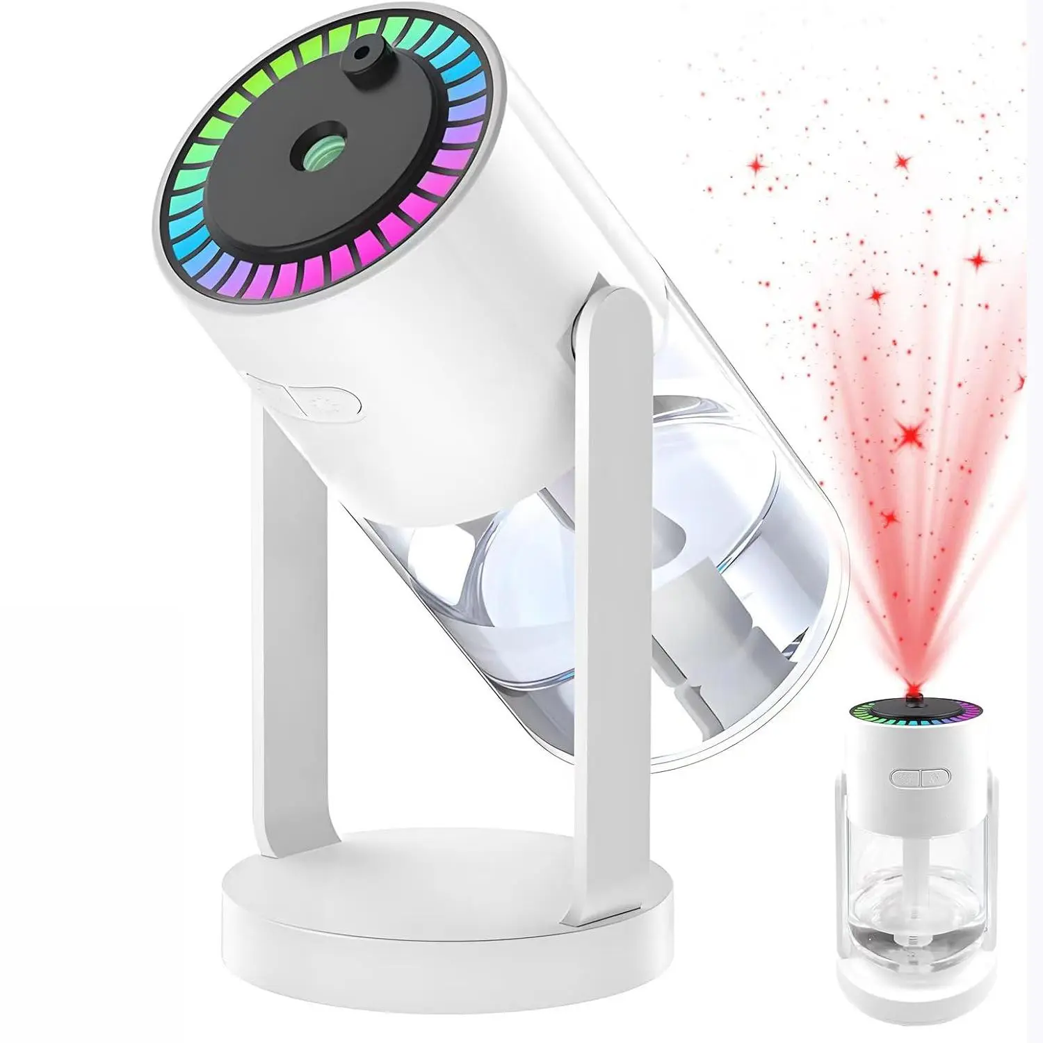 280ML USB Powered LED Night Light Humidifier, Portable Mini Atomizing Humidifier with Star Night Light, Aromatherapy Diffuser for Home, Office