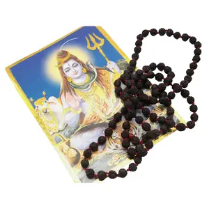 108+1 Rudraksha Prayer Beads | Geniune Rudraksha Seed Mala | Meditation, Rosary, Japa Mala