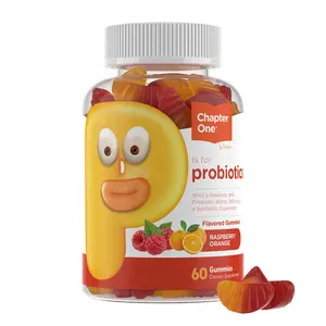 Zahler Chapter One Probiotic Gummies for Kids - Raspberry Orange Flavor - 60 Count - Kosher Vegetarian Non GMO Probiotics with Prebiotic Blend for Gut Health & Immune Function - Healthcare