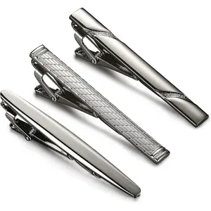 3 PCS Tie Clips for Men 316L Stainless Steel- Tie Bar Set, Regular Ties, Luxury Box Gift Ideas -Personalized Gifts for Men, Accessories for Business Wedding, Casual & Formal Attire