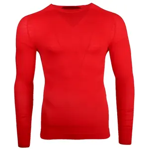 diadora Mens Act Mock Neck Long Sleeve Athletic Training Casual Tops Casual - Red