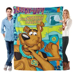Scooby-Doo Mystery Machine Flannel Blanket – Retro Cartoon Plush Throw for Kids & Nostalgic Adults | Cozy Soft Blanket for Bed, Couch & Movie Nights