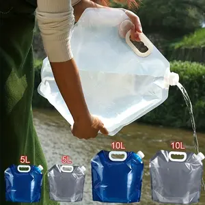 5L/10L Portable Foldable Water Container - BPA-Free, Leakproof, Lightweight, Ideal for Outdoor Camping, Hiking Essentials Travel Accessories Eco Friendly Bottle