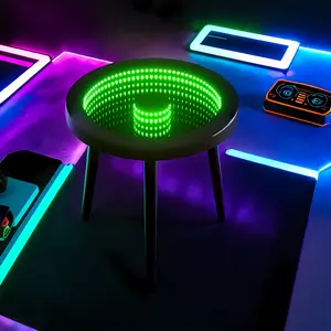 Infinity Mirror Coffee Table, Infinity Effect, Wooden Coffee Table, Color changing, Infinity Light, Led Light Decor, RGB led light table