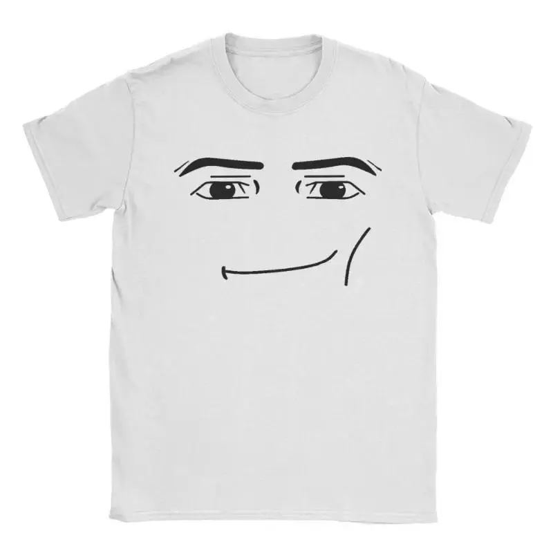 Novelty Robloxs Face Game Meme Graphic T Shirts Men Women Fashion Short Sleeve T-shirts Unisex High Quality Tops