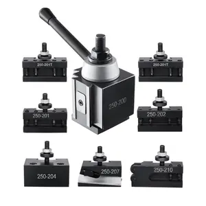 VEVOR Quick Change Tool Post Set, 8 Pcs, Includes Lathe Tool Holders, Piston Type Tool Post with Turning Tool Holder Accessories, for Mini Lathe & Metal Lathe 10"-15" Swing, Durable Steel Material