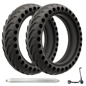 FreeRoll 8.5-inch solid puncture-proof tires, 2-pack, suitable for electric scooters, 50/75-6.1 size replacement wheels, airless tires, compatible with all 8.5-inch scooters including Gotrax GXL V2/XR/APEX and Xiaomi M365/M365 Pro/Pro 2/1S.