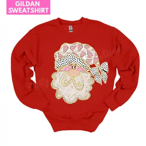 Santa Claus Christmas Tree Cake Hat GILDAN Sweatshirt